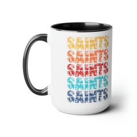 Accent Ceramic Coffee Mug 15oz - Saints Colorful Art Illustration