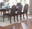 Traditional Brown Finish 9pc Dining Set Table w 2x Arm Chairs 6x Side Chairs Rubber wood Intricate Design Tufted back Cushion Seat Dining Room Furnitu