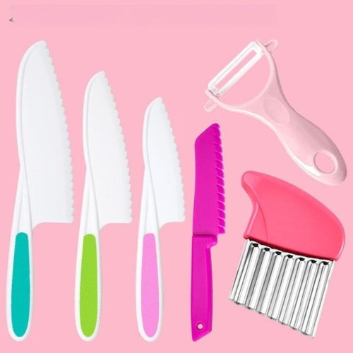 Wave Cutting Board Plastic Fruit Knife Set Wave Cutting Board Plastic Fruit Knife Set