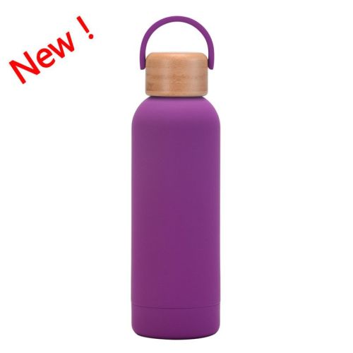 500ml Small Mouth Vacuum Cup Portable Handle Bamboo Wood Cover Water Cup Water Bottle 500ml Small Mouth Vacuum Cup Portable Handle Bamboo Wood Cover Water Cup Water Bottle